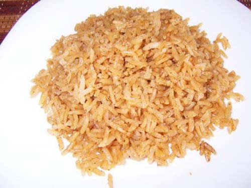 Коричневый рис с карри