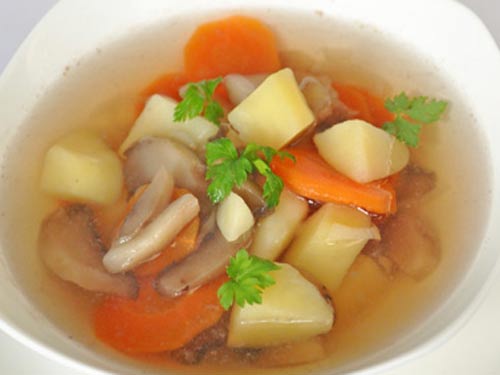Постный грибной суп с шампиньонами